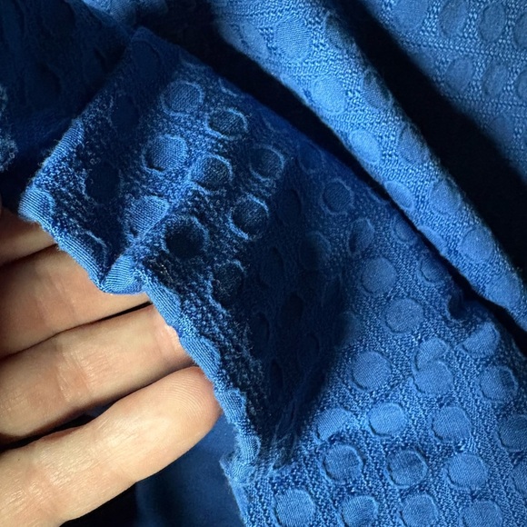 Gymboree dress, royal blue. Textured fabric, front bow. Size 4T - Picture 5 of 5